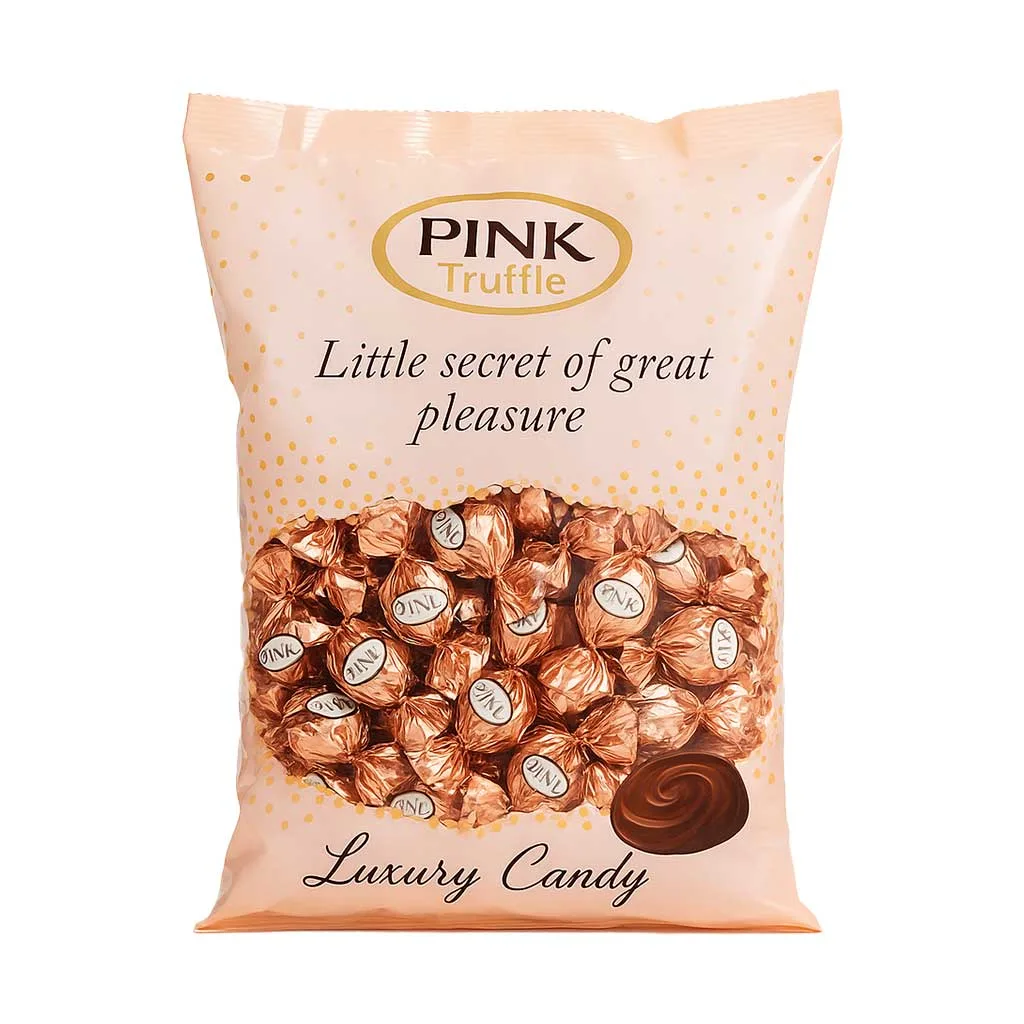 شکلات ترافل پینک روسی طعم شکلاتی 500گرمی | Pink Chocolate Truffle 1 شکلات پینک شکلاتی