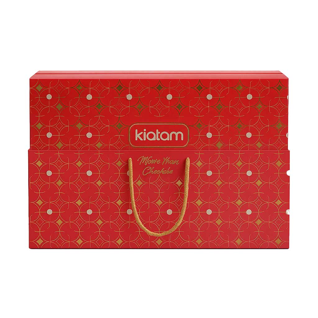 شکلات کادویی کیاتام طرح سفید و قرمز | Kiatam Red & White Gift Chocolate 1 شکلات کادویی کیاتام مدل سفید و قرمز