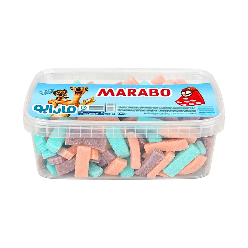 پاستیل مدادی و آجری مارابو 800 گرمی 3 پاستیل آجری