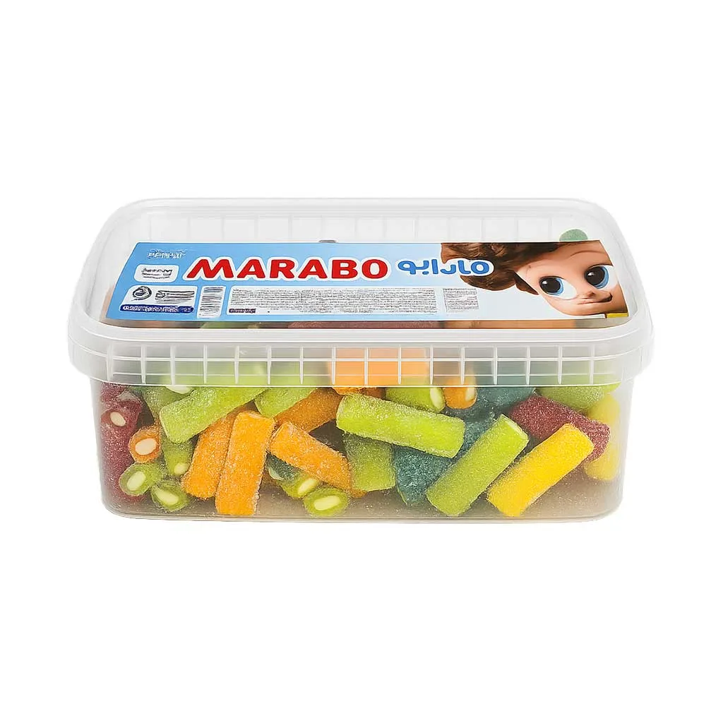 پاستیل مدادی و آجری مارابو 800 گرمی 4 پاستیل مدادی شکری