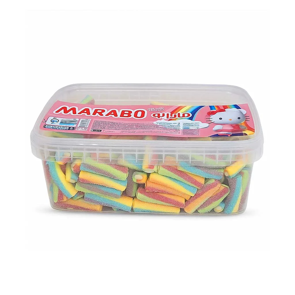 پاستیل مدادی و آجری مارابو 800 گرمی 2 پاستیل مدادی رنگین کمونی