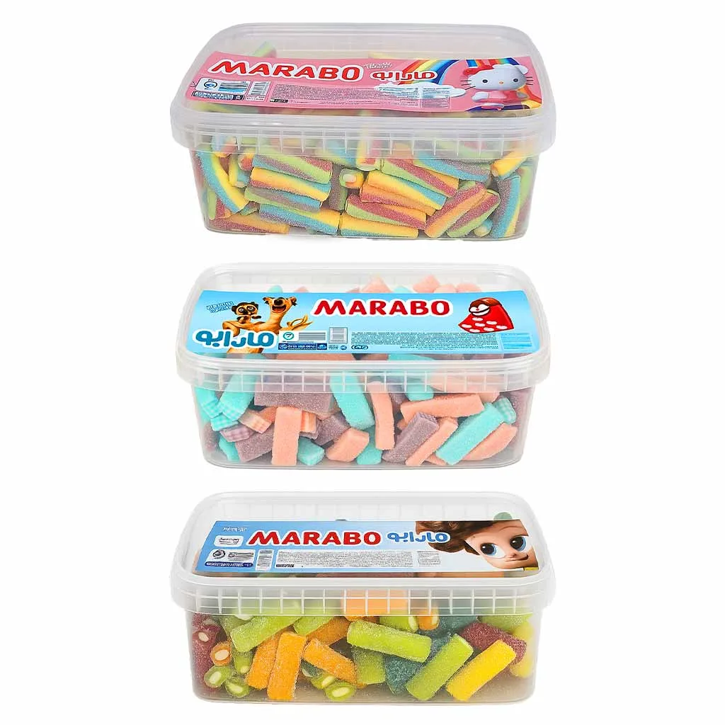 پاستیل مدادی و آجری مارابو 800 گرمی 1 پاستیل 800 گرمی