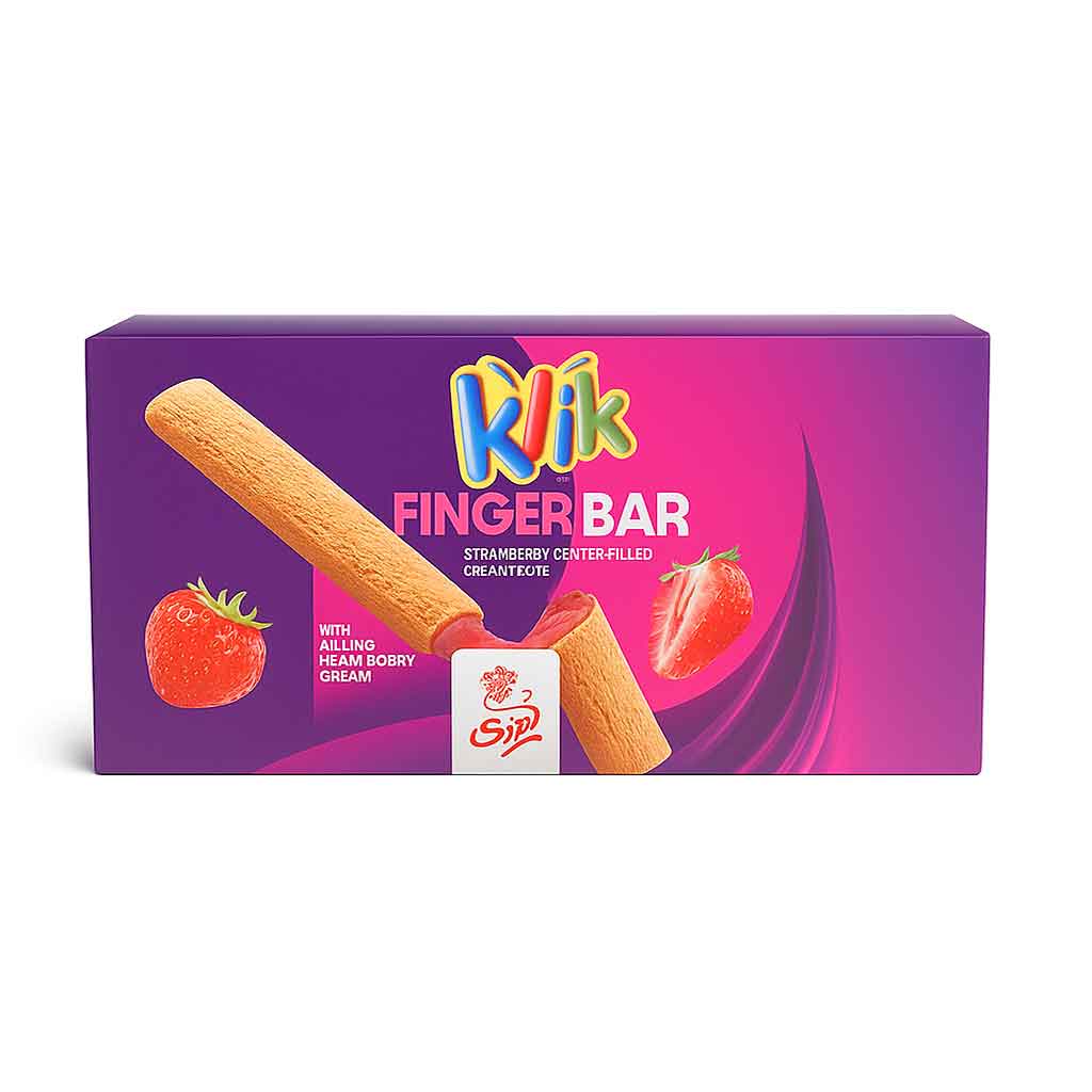 فینگر بار مغزدار کلیک | Klik Finger Bar 5 خرید فینگر بار توت فرنگی