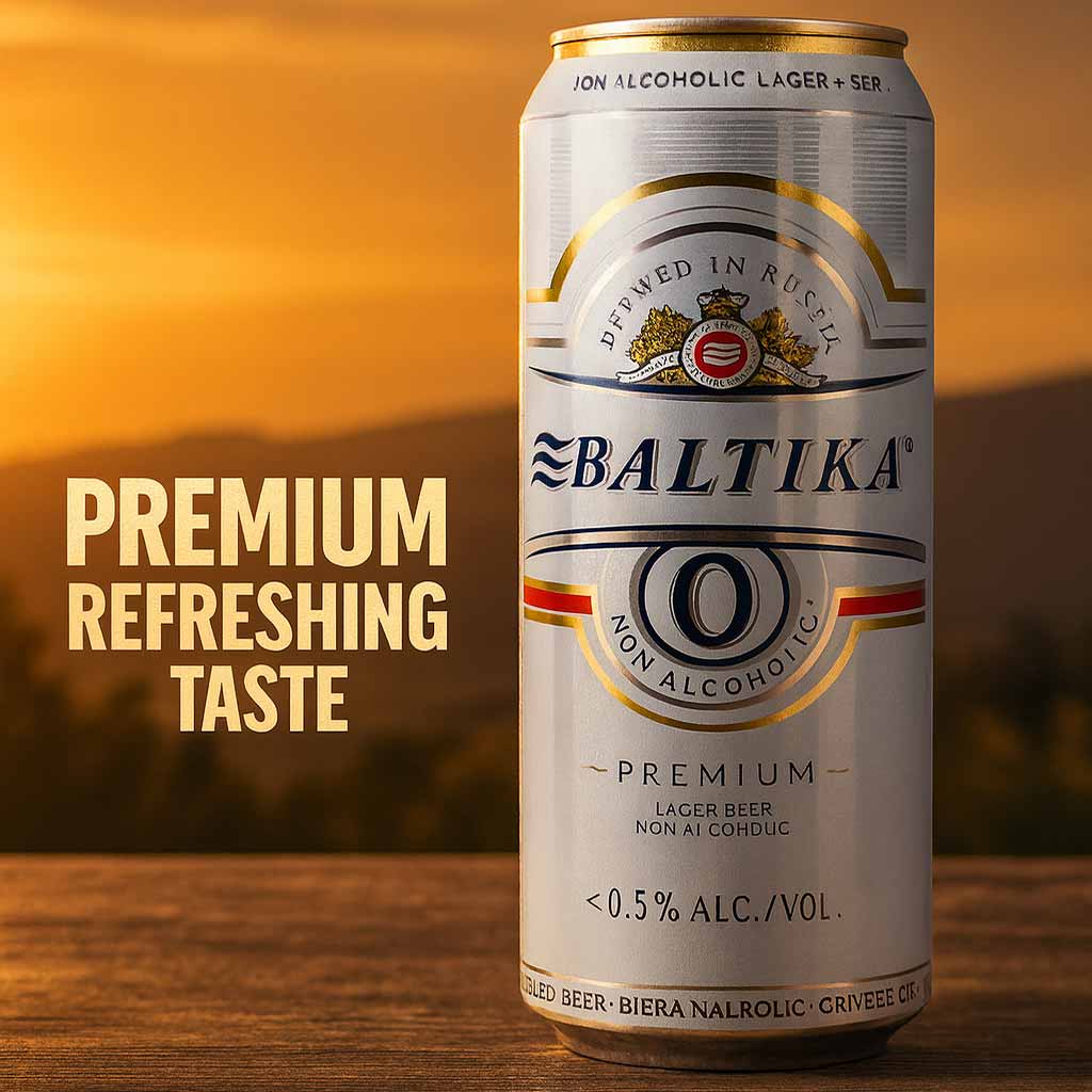 نوشیدنی آبجو بدون الکل بالتیکا روسی 500 میلی لیتر | Baltika Beer 2 نوشیدنی آبجو بدون الکل بالتیکا روسی 2