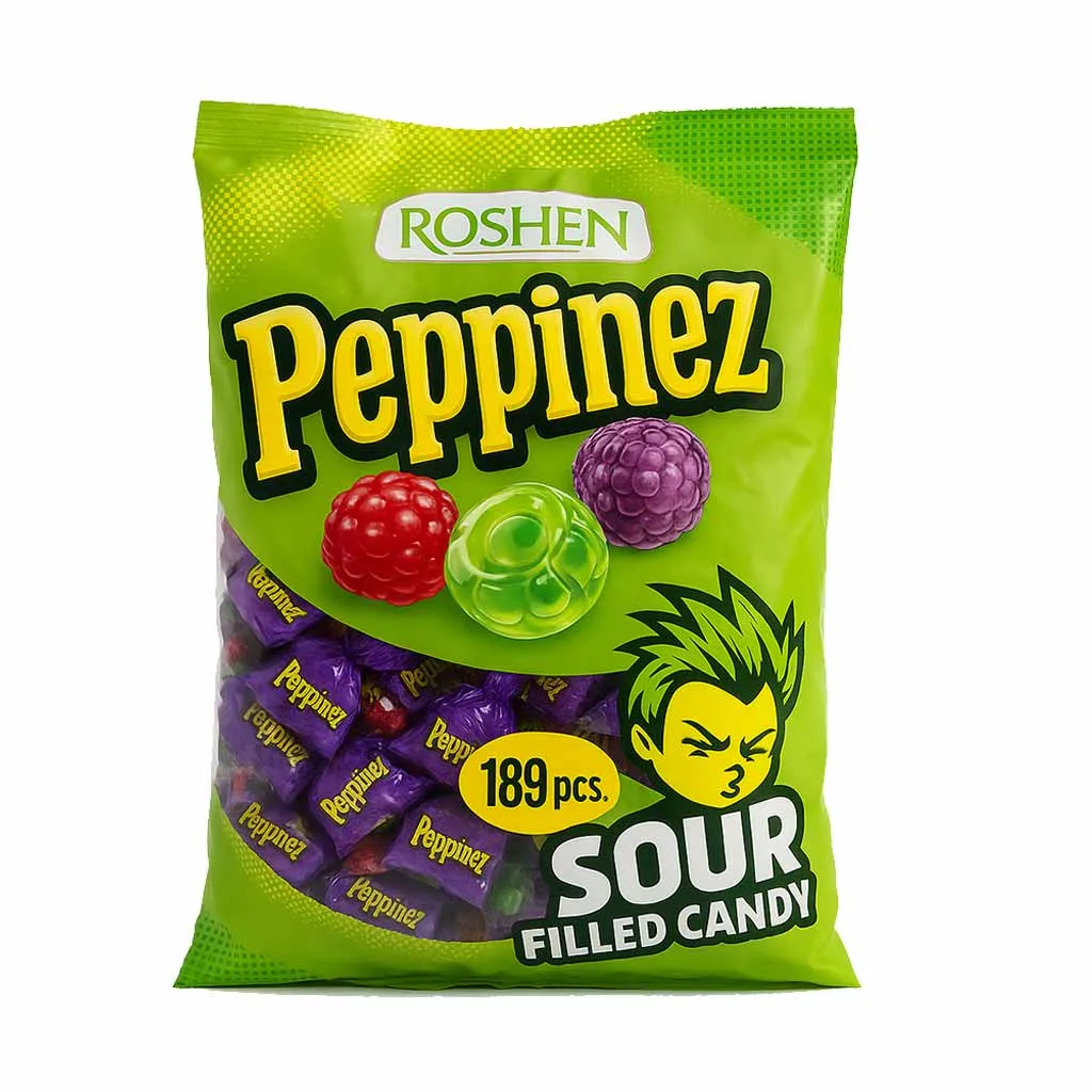آبنبات ترش میوه ای روشن 900 گرم | Roshen Sour Candy 1 آبنبات ترش روشن