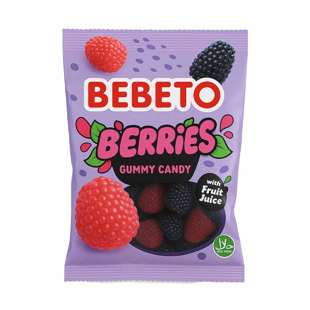 پاستیل تمشک ببتو 80 گرم | Bebeto Berries Gummies 1 خرید پاستیل تمشک ببتو