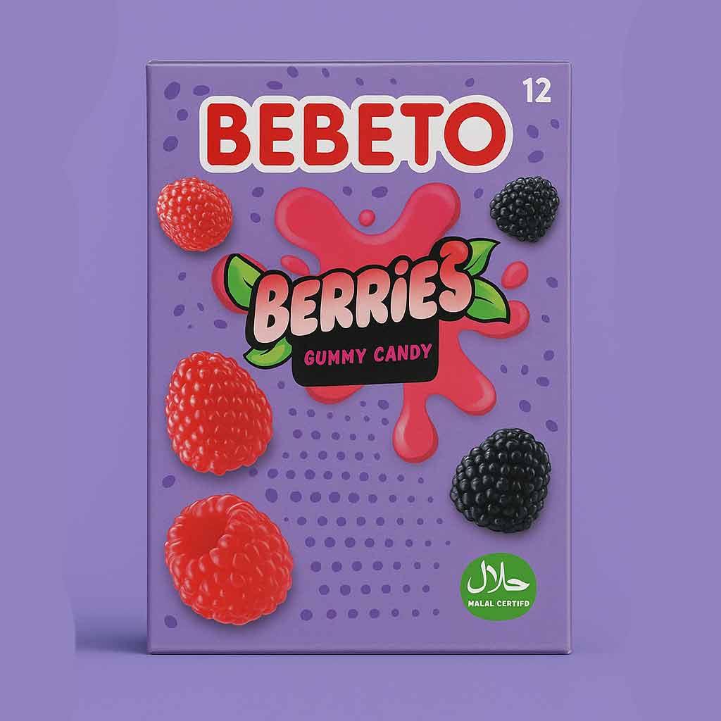 پاستیل تمشک ببتو 80 گرم | Bebeto Berries Gummies 2 خرید پاستیل تمشک ببتو 2