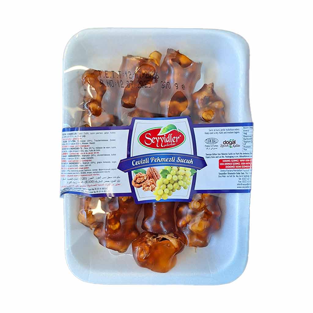 سوجوق شیره انگور و گردو سیدلر ۳۰۰ گرم | Seyyidler Sujuk 1 سوجوق شیره انگور و گردو سیدلر ۳۰۰ گرم