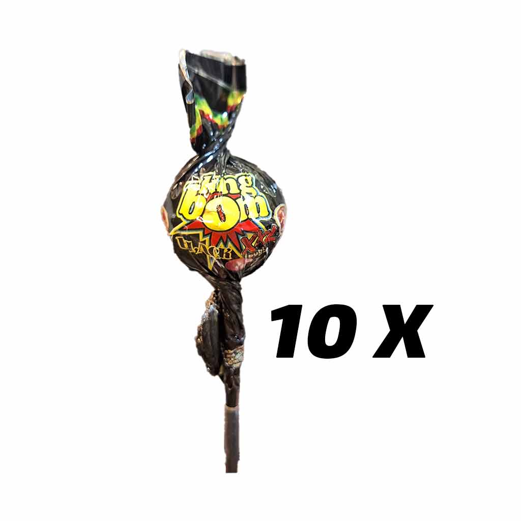 آبنبات چوبی مشکی کینگ بوم 10 عددی | King Bom Black Candy 1 آبنبات چوبی مشکی کینگ بوم